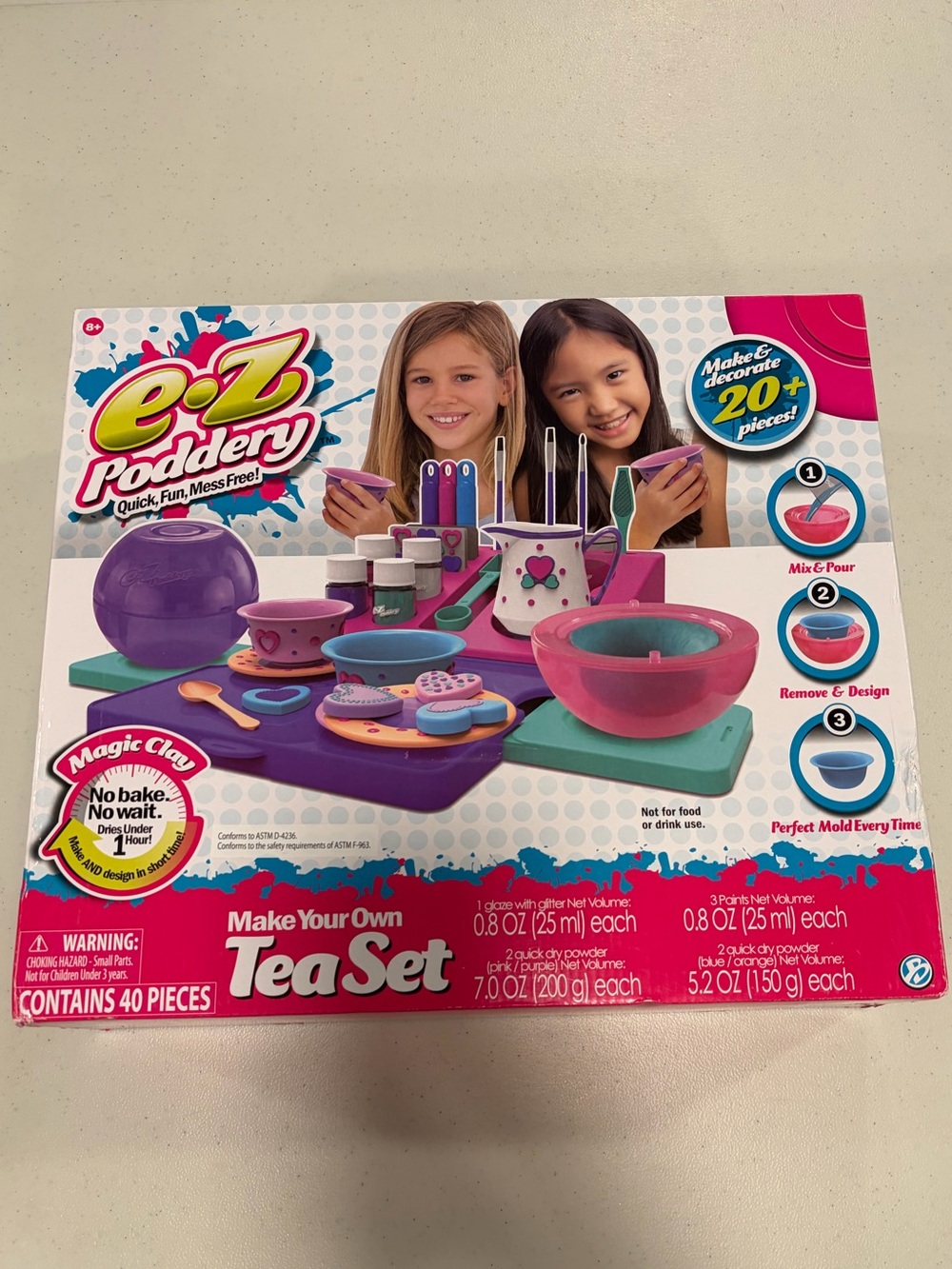 NIB ez Poddery Make Your Own Tea Set